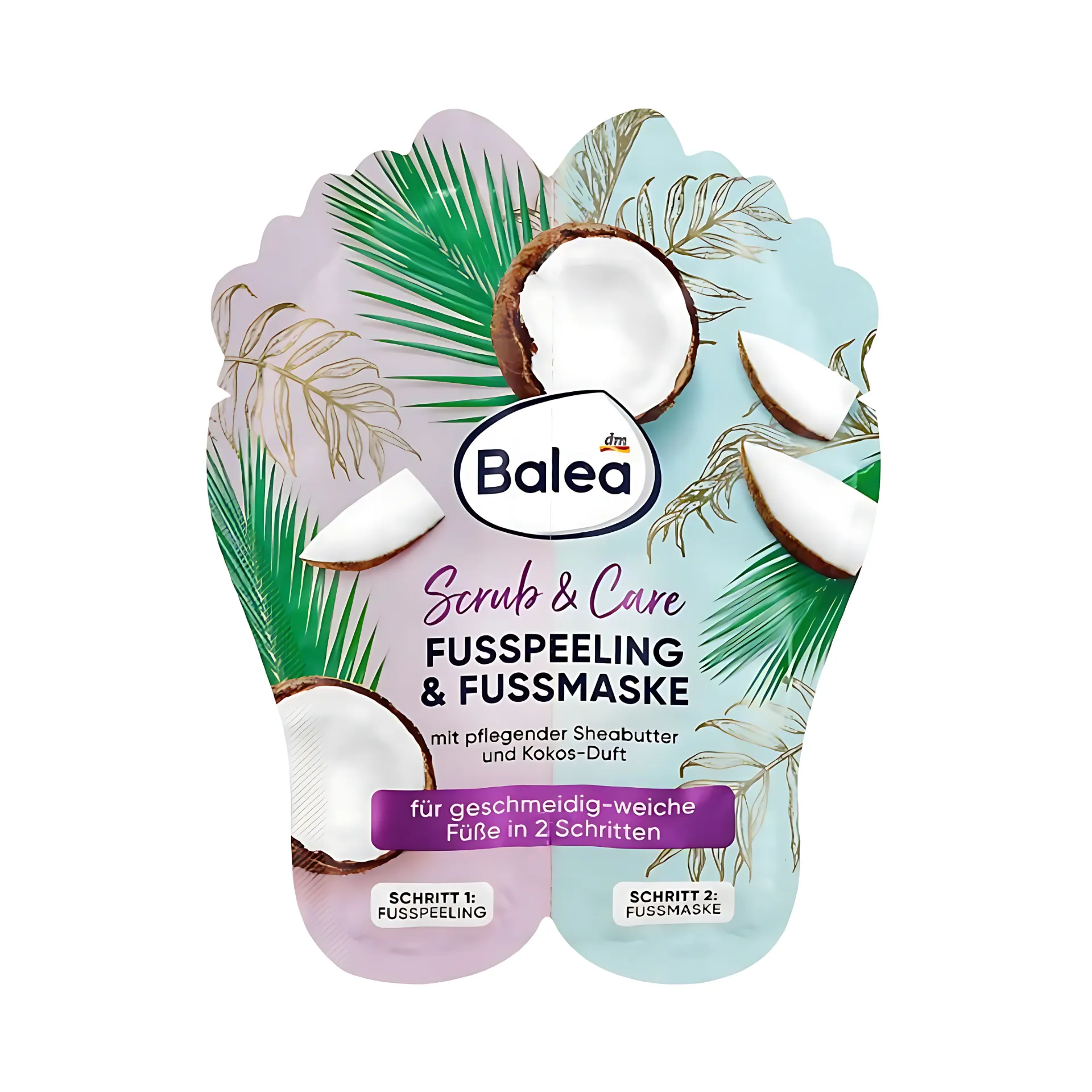 Balea Gommage et masque pour les pieds Soin et exfoliation (2 x 10ml) 20ml