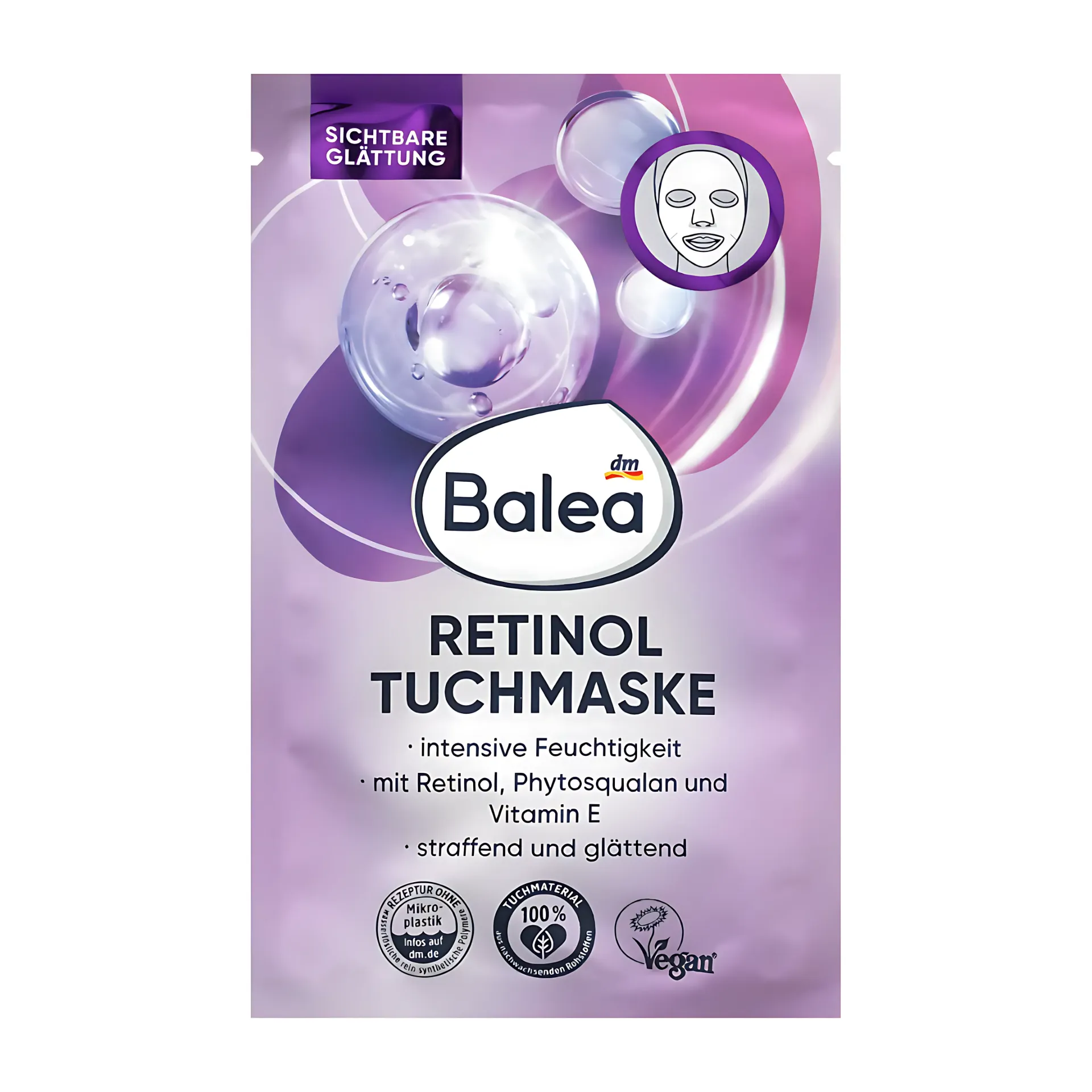 Balea Masque en feuille au rétinol 1 pièce