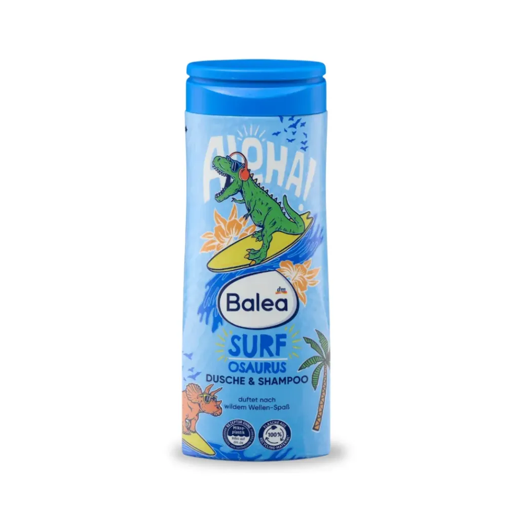 [428964] Balea Kids 2en1 Shampoing & Gel Douche Surfosaurus, Garçon OCEAN 300ml