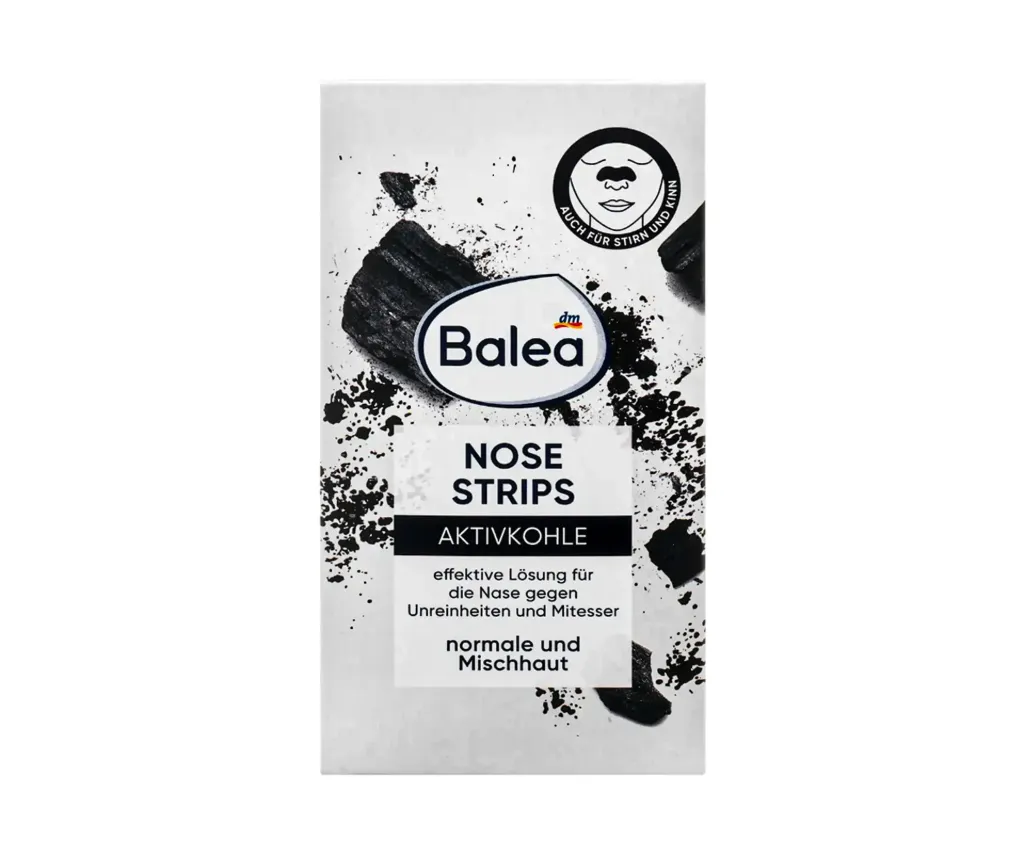 Balea Bandes nasales au charbon actif 3 pièces